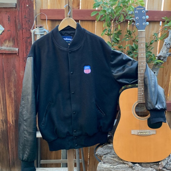 Vintage Union Pacific Railroad Embroidered Varsity Letterman Jacket - Picture 1 of 7